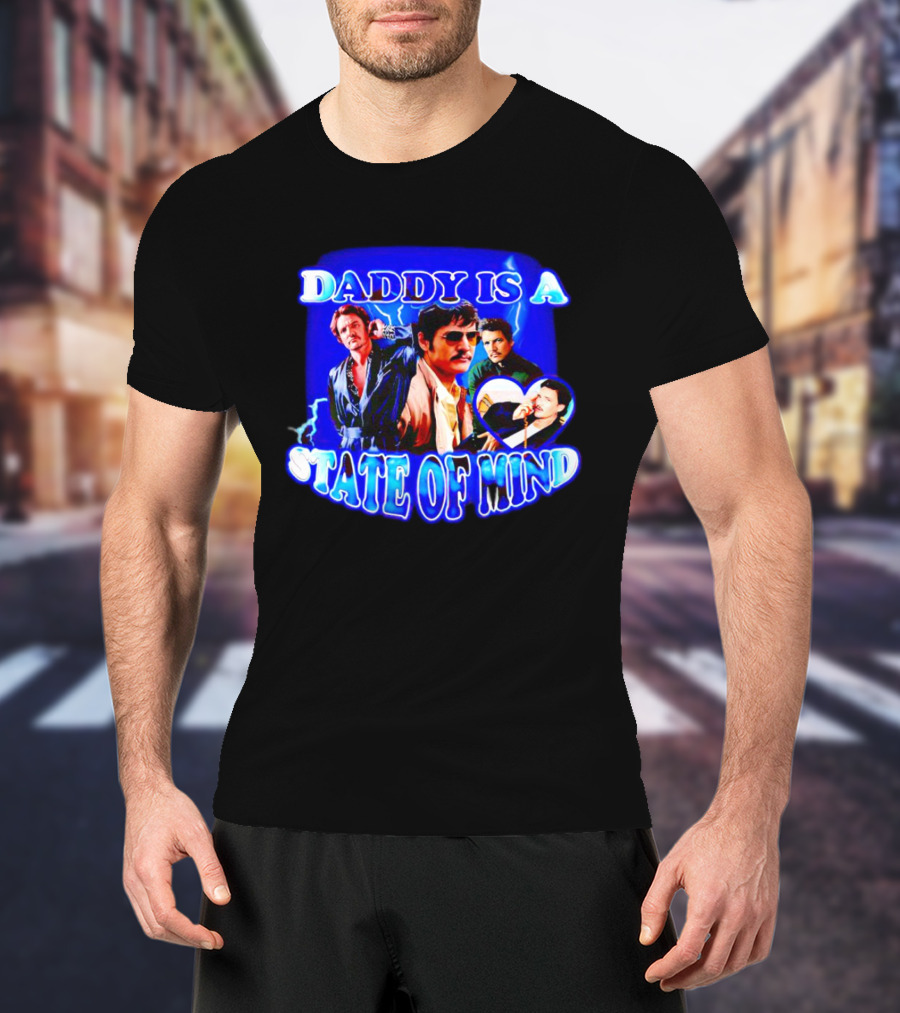 Pedro Pascal Daddy Is A State Of Mind Electric Blue Collection T-Shirt