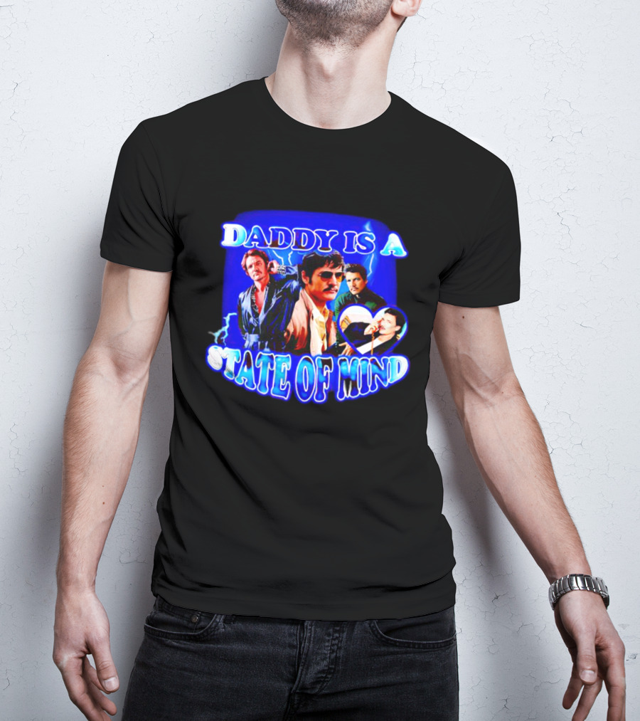 Pedro Pascal Daddy Is A State Of Mind Electric Blue Collection T-Shirt
