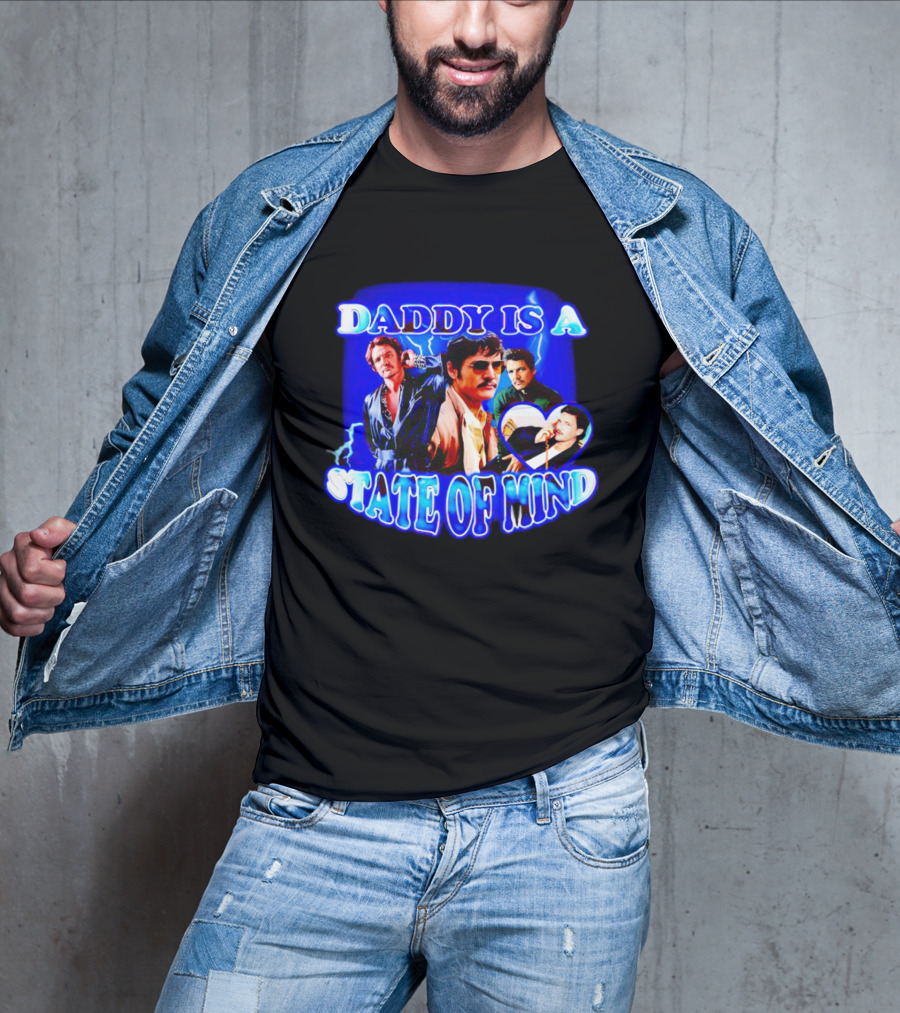 Pedro Pascal Daddy Is A State Of Mind Electric Blue Collection T-Shirt