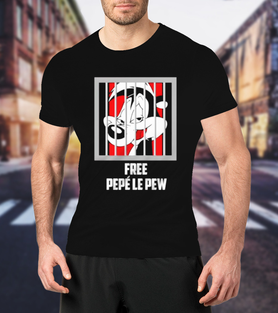 Free Pepé Le Pew Jail Bars T-Shirt