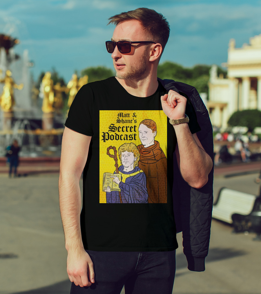 Matt And Shane's Secret Podcast Saintly Figures Mosaic T-Shirt