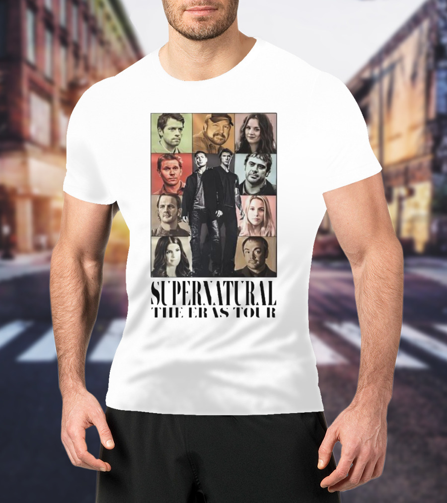 Supernatural The Eras Tour Iconic Characters Collage T-Shirt