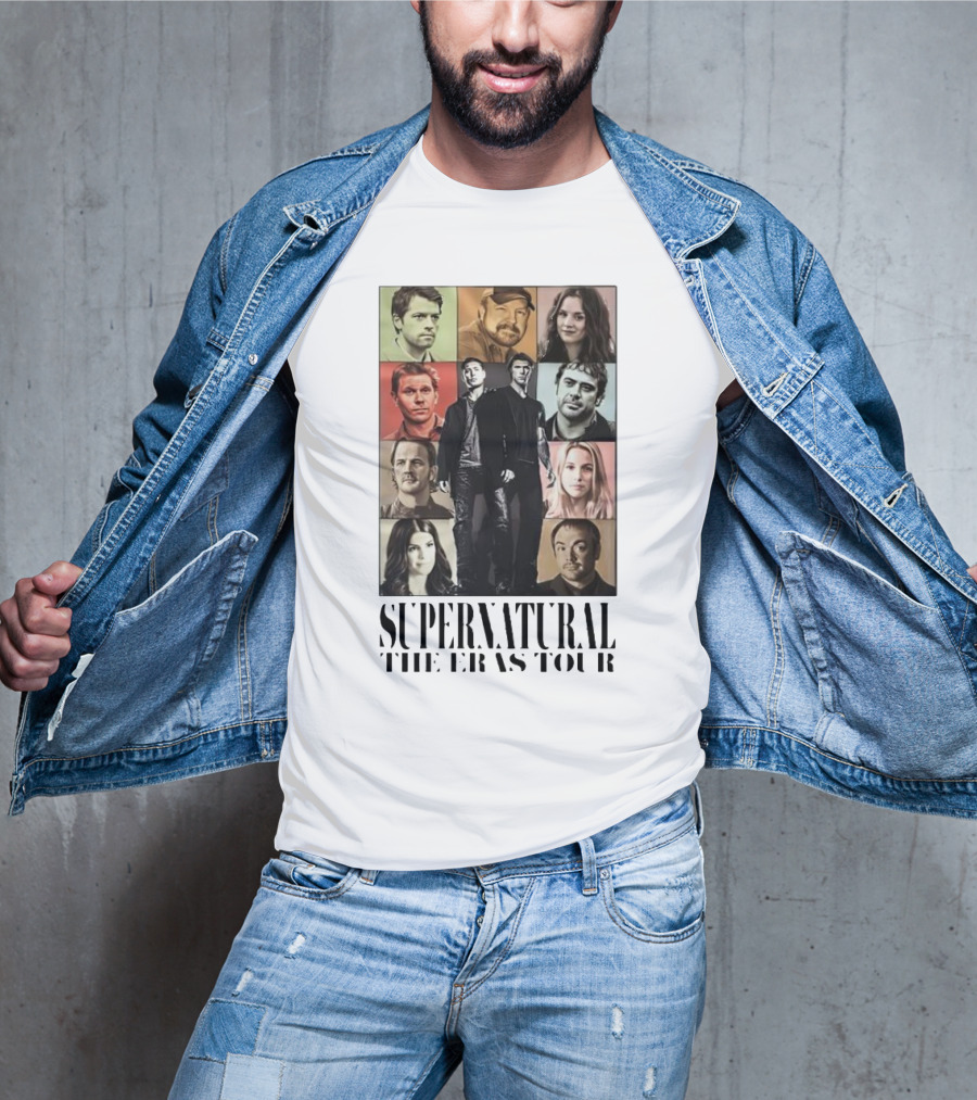 Supernatural The Eras Tour Iconic Characters Collage T-Shirt