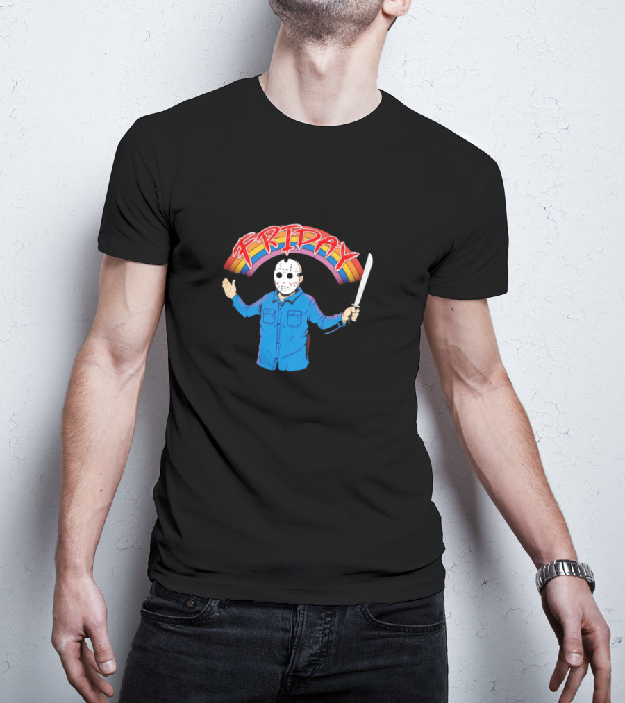 Jason Voorhees Friday Rainbow Halloween Horror T-Shirt