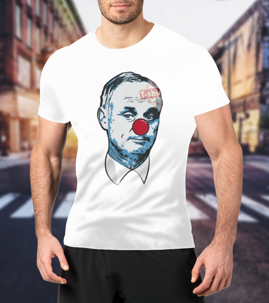 Men’s Rob Manfred Clown Parody With Red Nose And T-Shirt Label T-Shirt