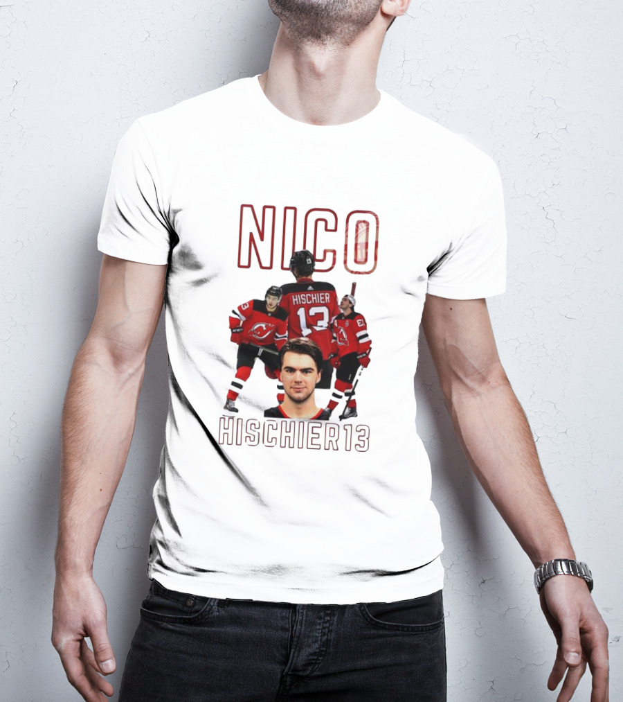 Nico Hischier 13 New Jersey Devils Hockey T-Shirt