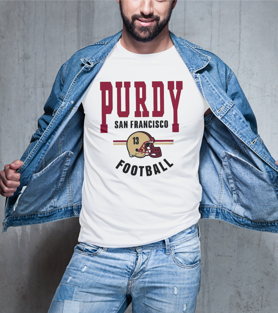 Brock Purdy San Francisco Football Vintage Helmet T-Shirt