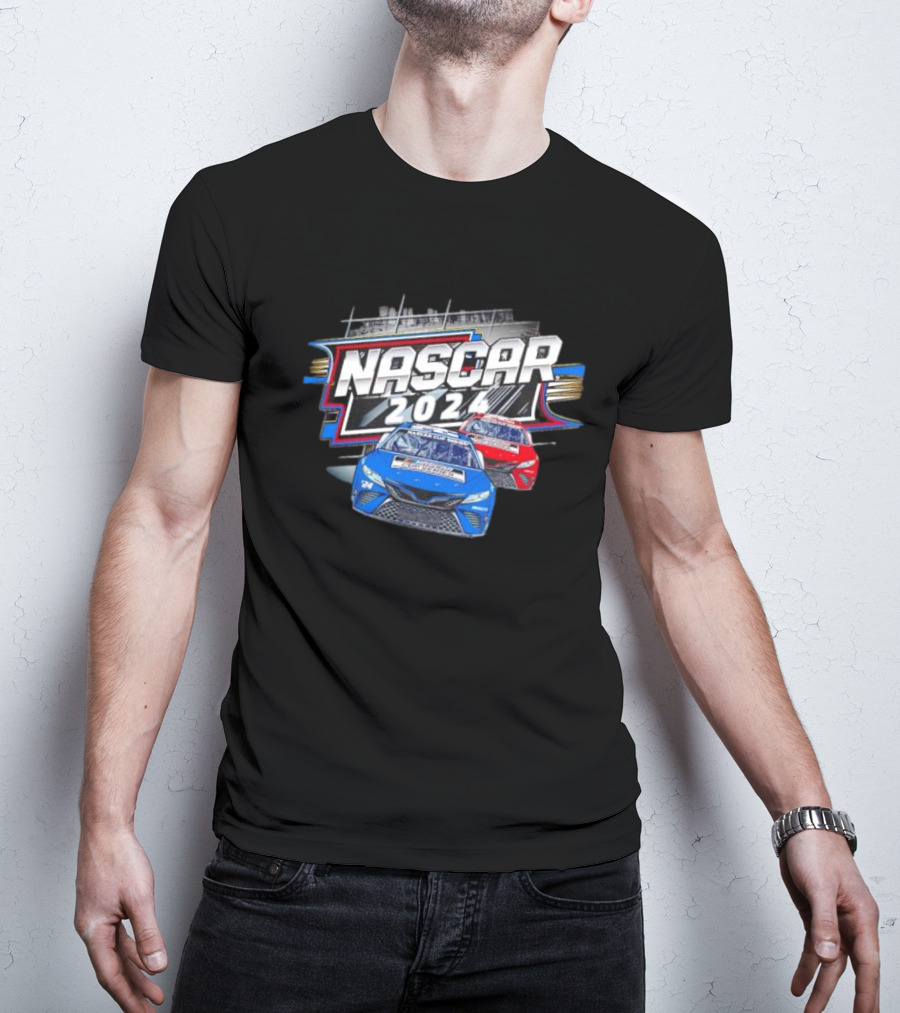 Nascar 2024 Cup Series Racing Cars On Track T-Shirt