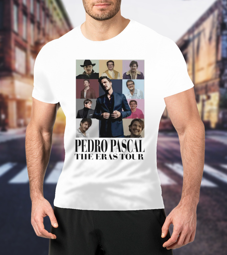 Pedro Pascal The Eras Tour Collage Portraits Multicolor Outfits T-Shirt