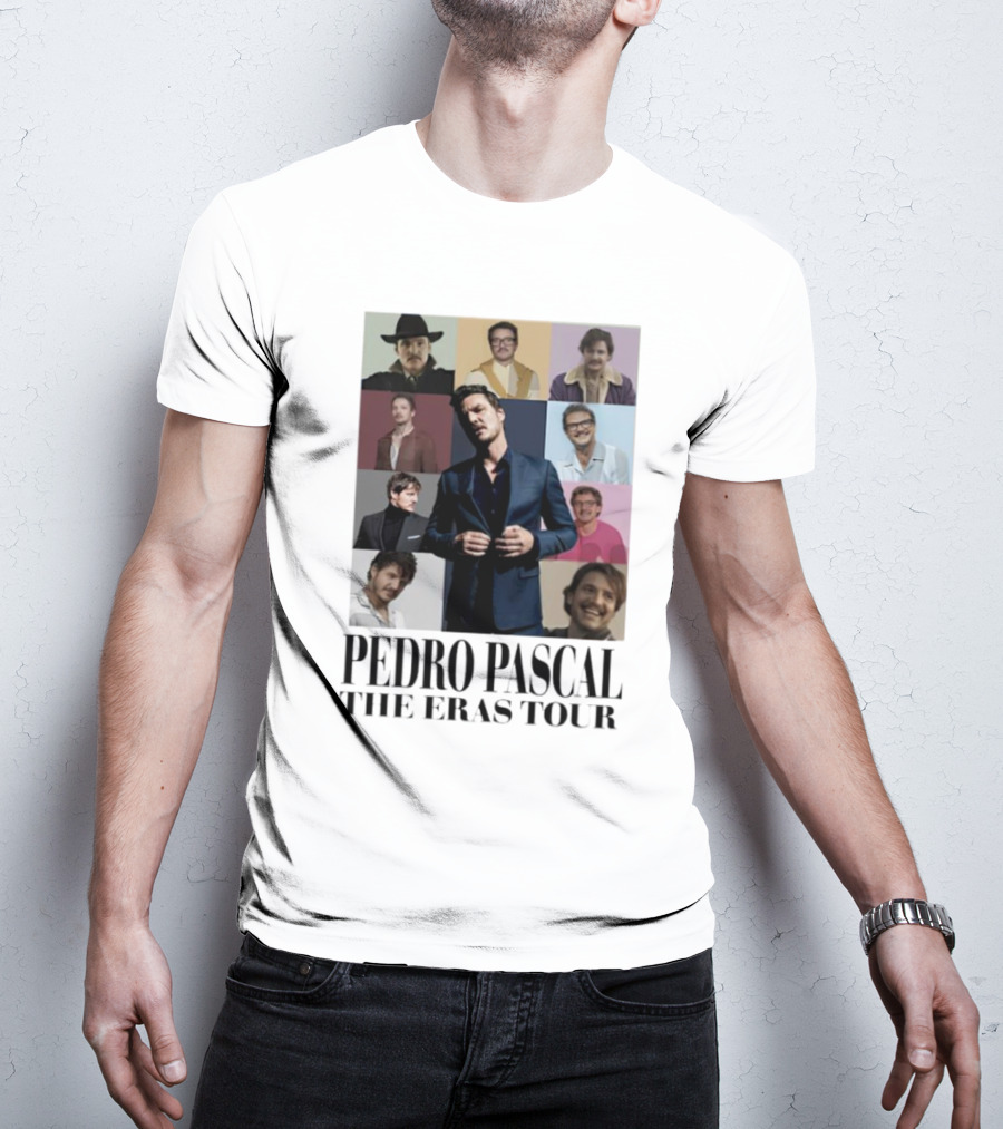 Pedro Pascal The Eras Tour Collage Portraits Multicolor Outfits T-Shirt