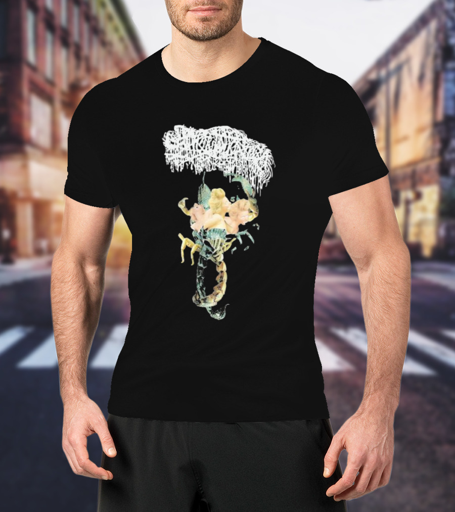 Homicidal Ecstacy Scorpion And Floral Abstract Arrangement T-Shirt