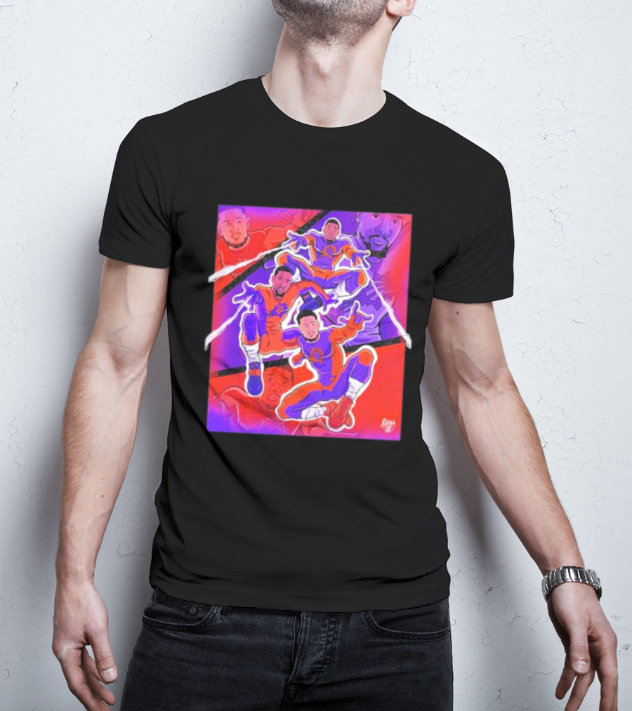 Phoenix Suns Spider Man With Great Power Comes Great Responsibility NBA Basketball Team Crossover T-Shirt
