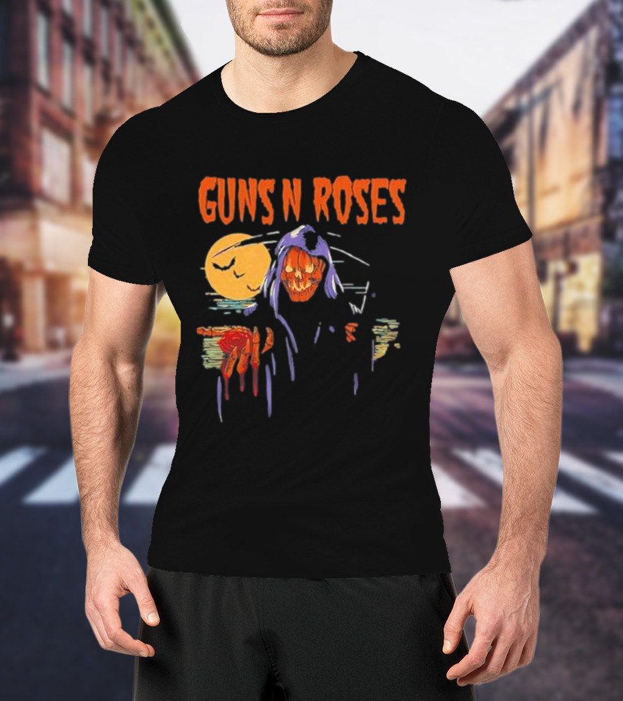 Guns N Roses Reaper Rose Halloween T-Shirt