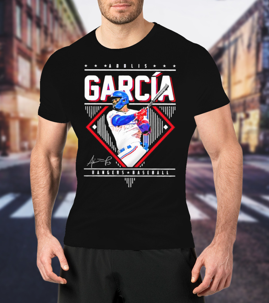 Adolis García Rangers Baseball Signature T-Shirt
