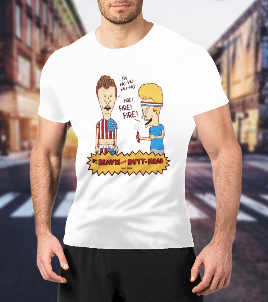 MTV Beavis And Butt-Head Fireworks Fire Fire T-Shirt