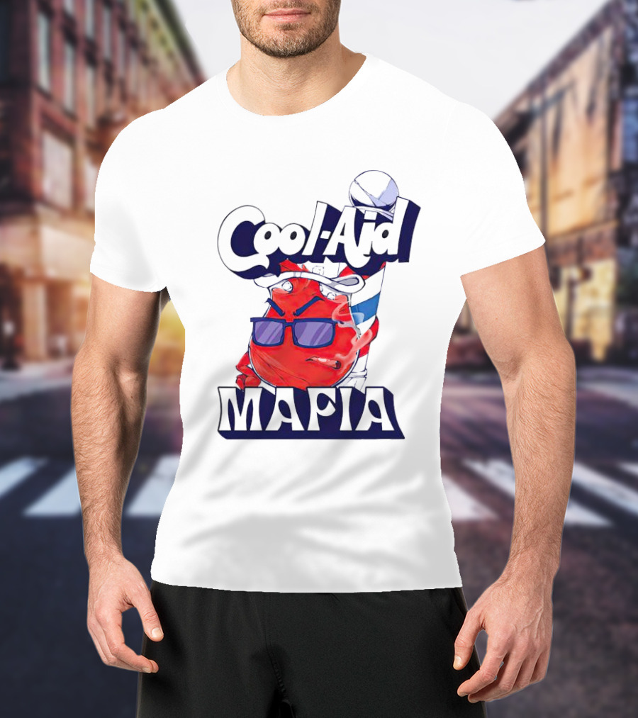 Cool-Aid Mafia Red Character With Sunglasses And Fedora T-Shirt