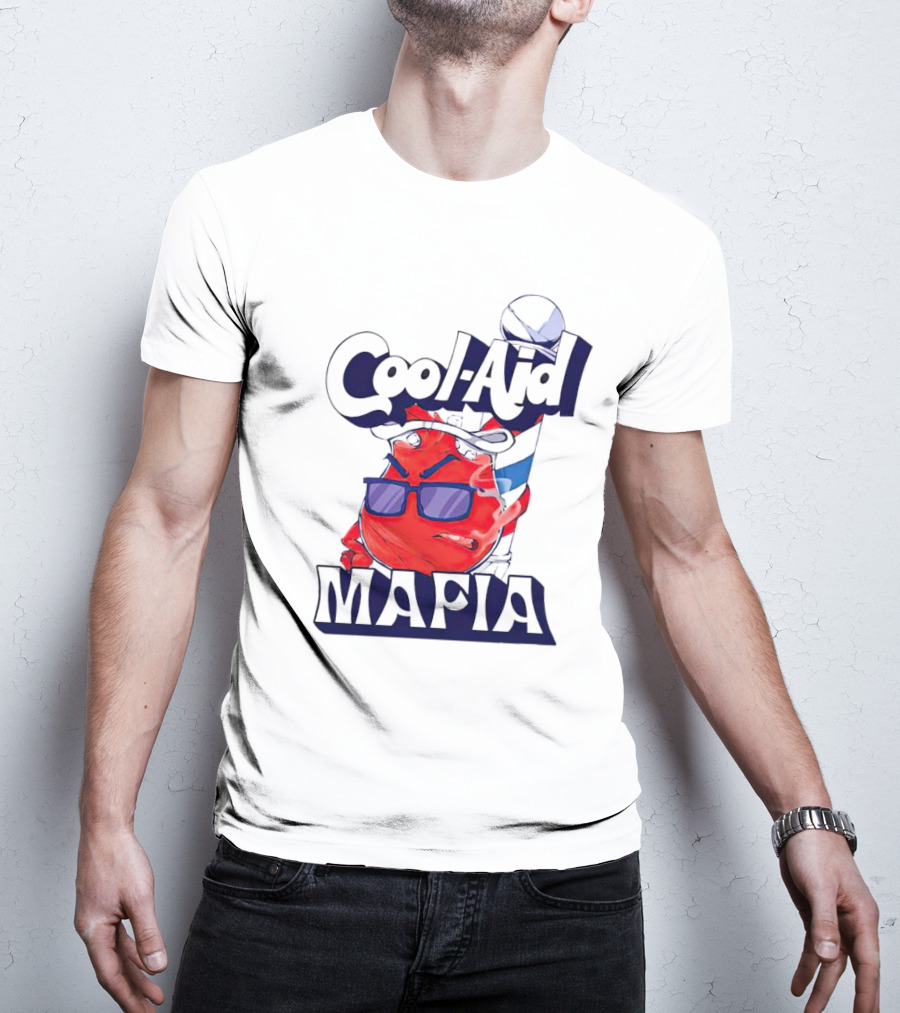 Cool-Aid Mafia Red Character With Sunglasses And Fedora T-Shirt