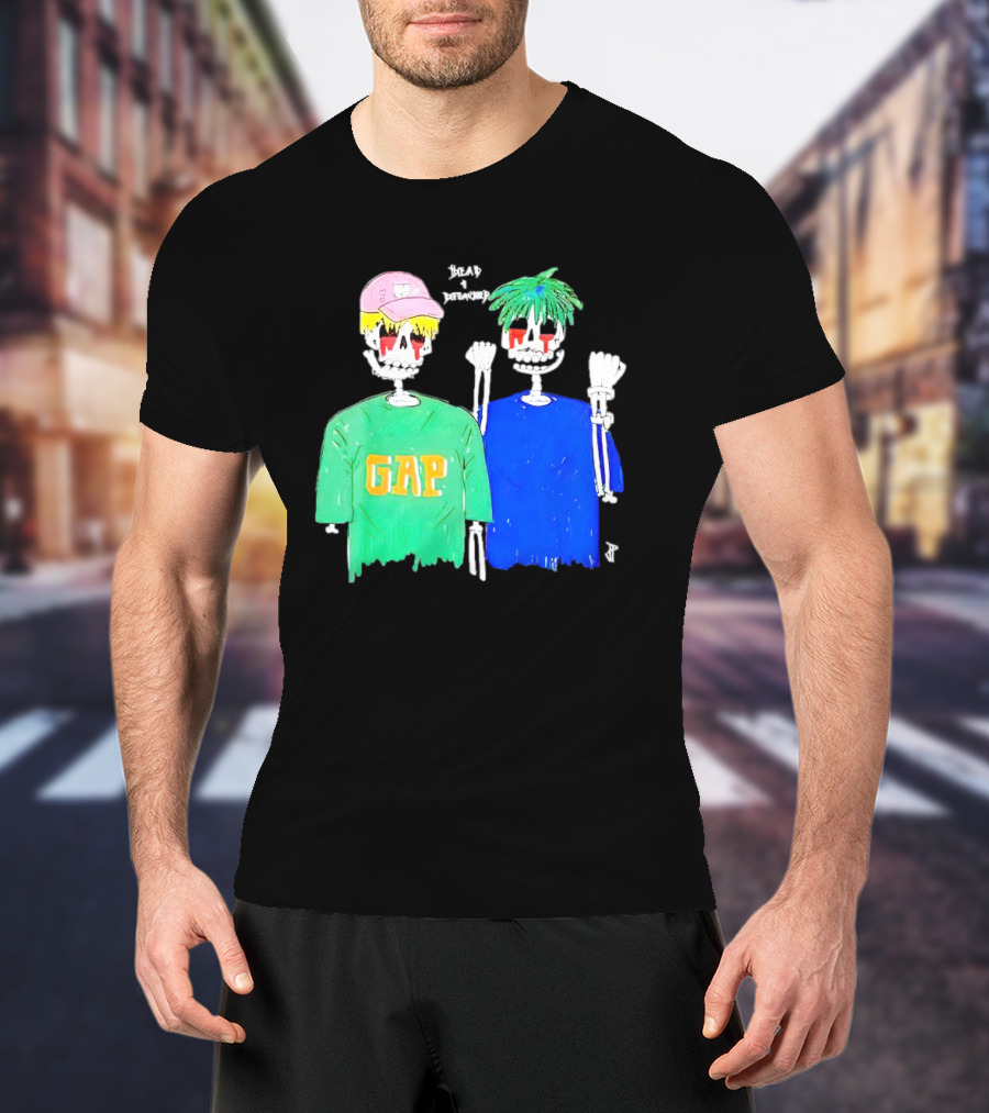 Dead And Detached Peep And Tracy Skeletons Wearing GAP T-Shirt