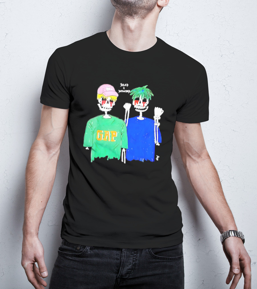 Dead And Detached Peep And Tracy Skeletons Wearing GAP T-Shirt
