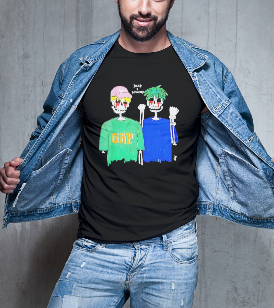 Dead And Detached Peep And Tracy Skeletons Wearing GAP T-Shirt