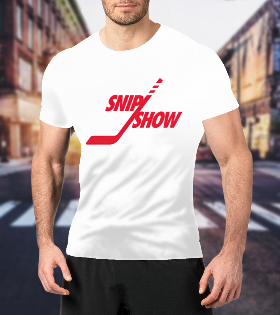 Detroit Red Wings Snip Show Hockey Stick T-Shirt