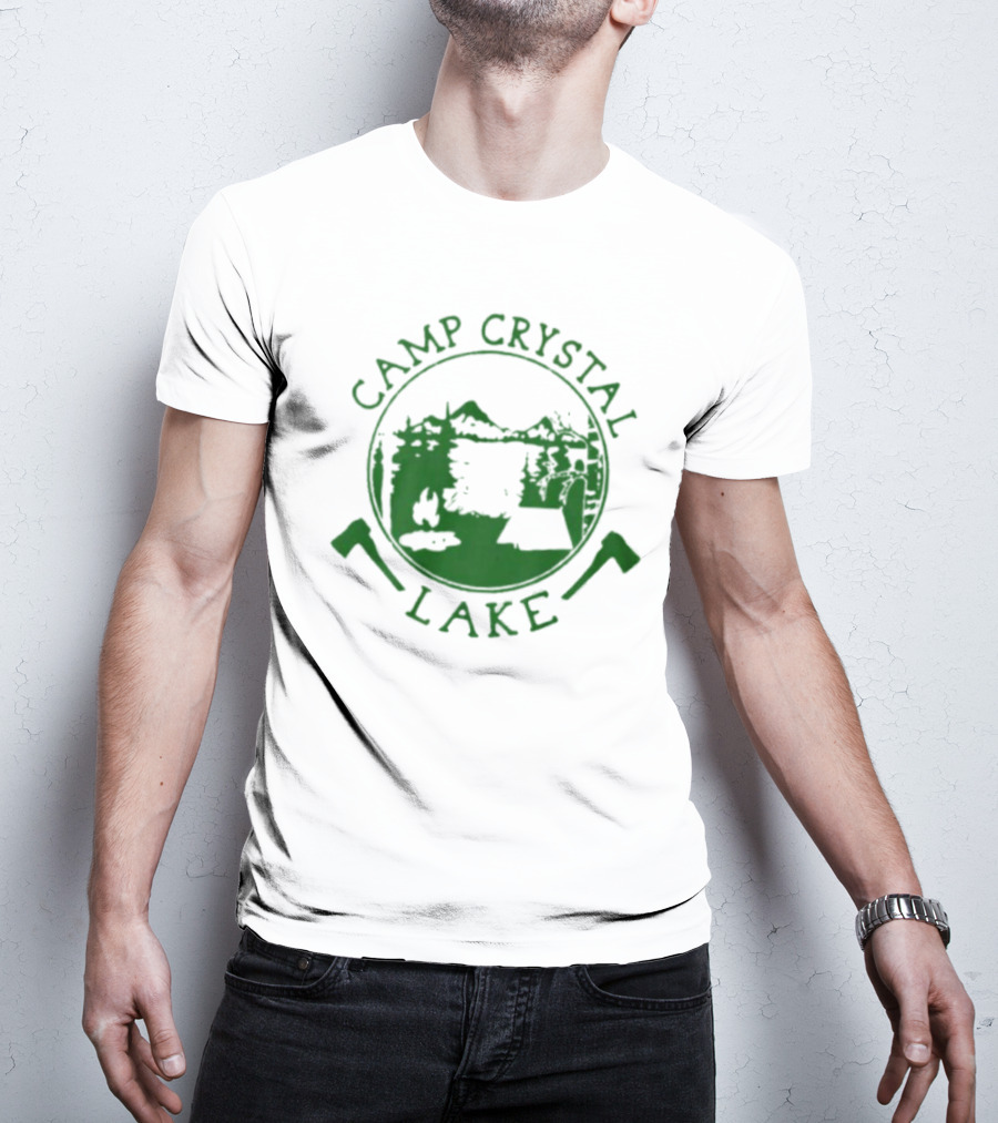 Camp Crystal Lake Horror Icon Reflection In The Woods T-Shirt
