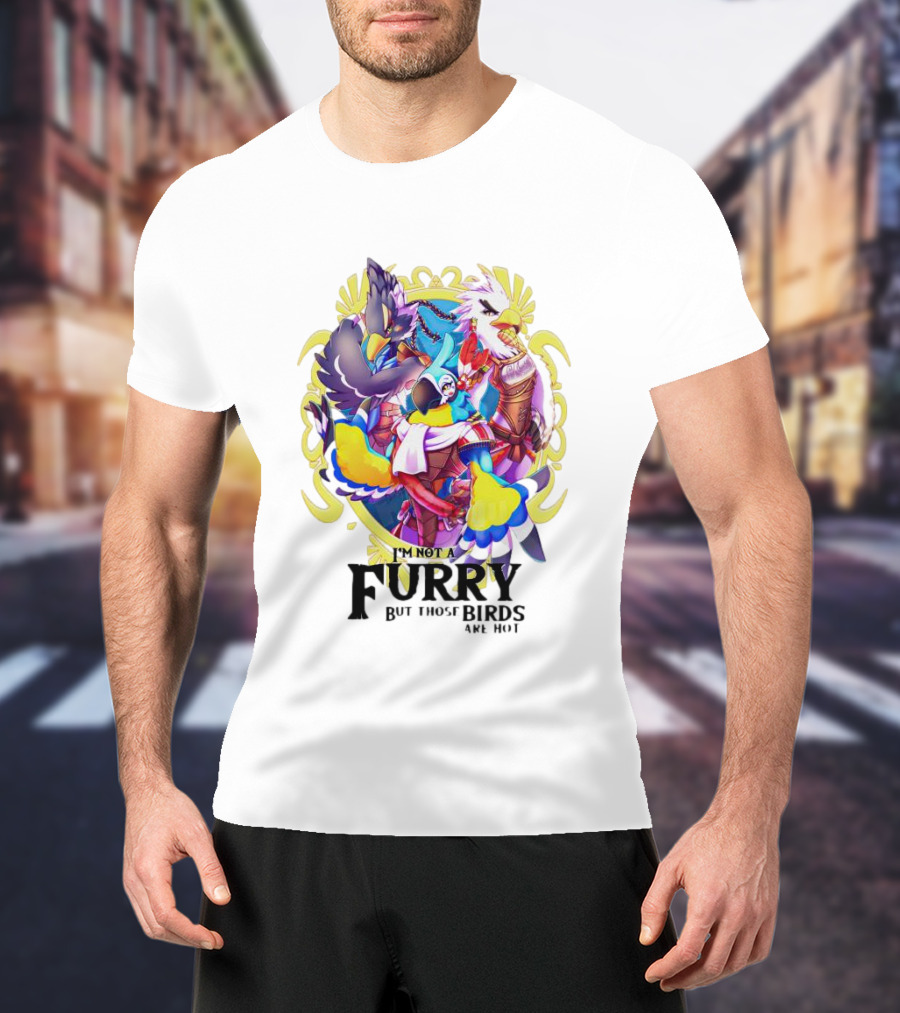 I’m Not A Furry But Those Birds Are Hot Fantasy Creature Collage T-Shirt