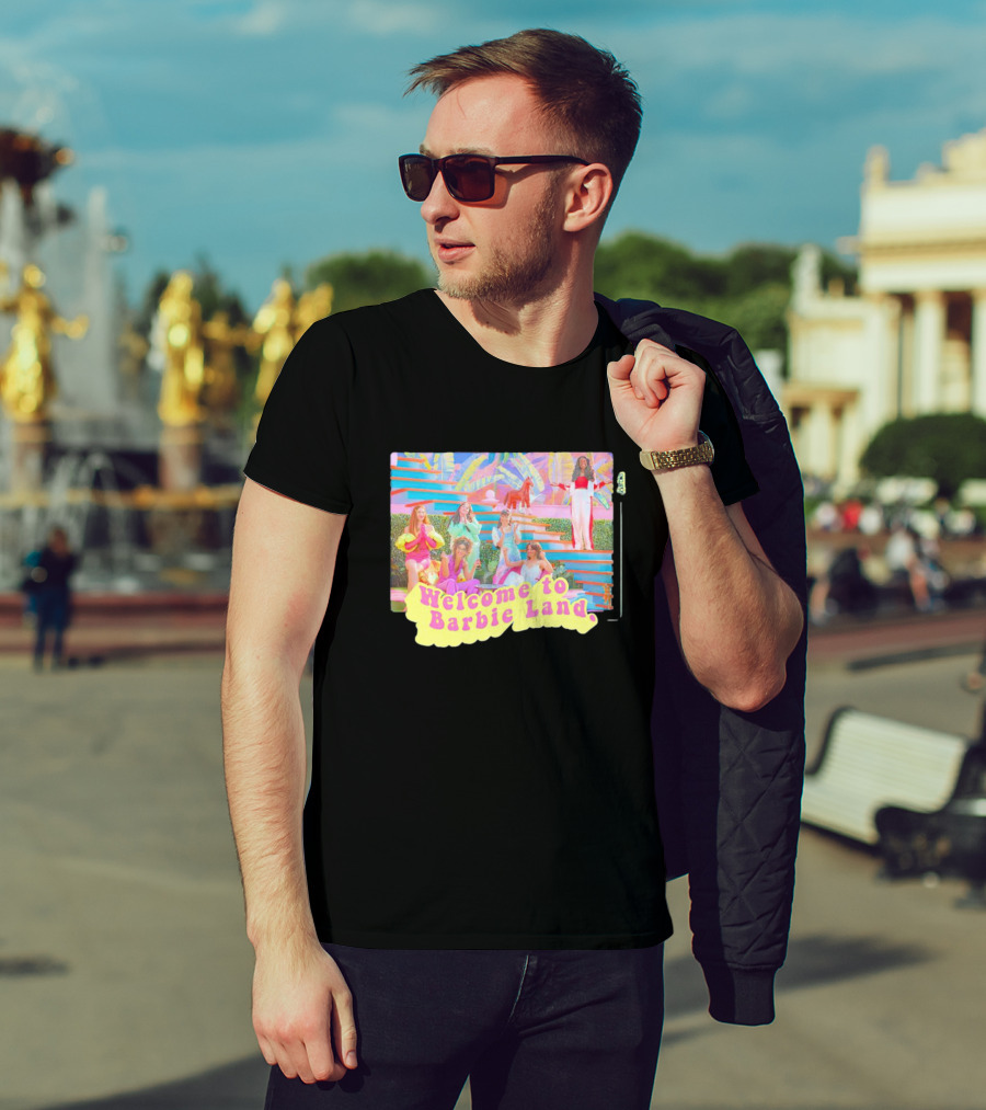 Welcome To Barbie Land Pastel Paradise With Friends T-Shirt