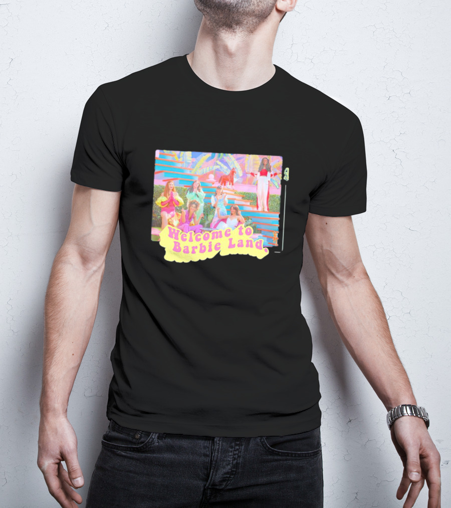 Welcome To Barbie Land Pastel Paradise With Friends T-Shirt