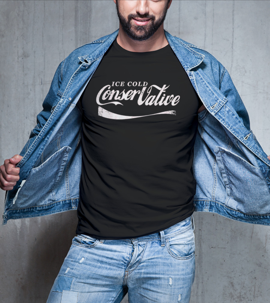 Ice Cold Conservative Coca-Cola Style Logo Vintage Look T-Shirt