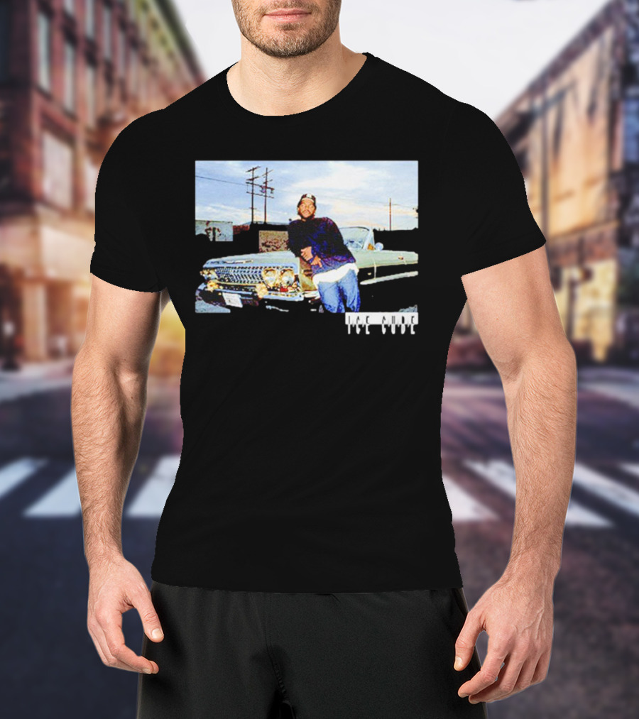 Ice Cube Leaning On Chevy Impala Lowrider T-Shirt