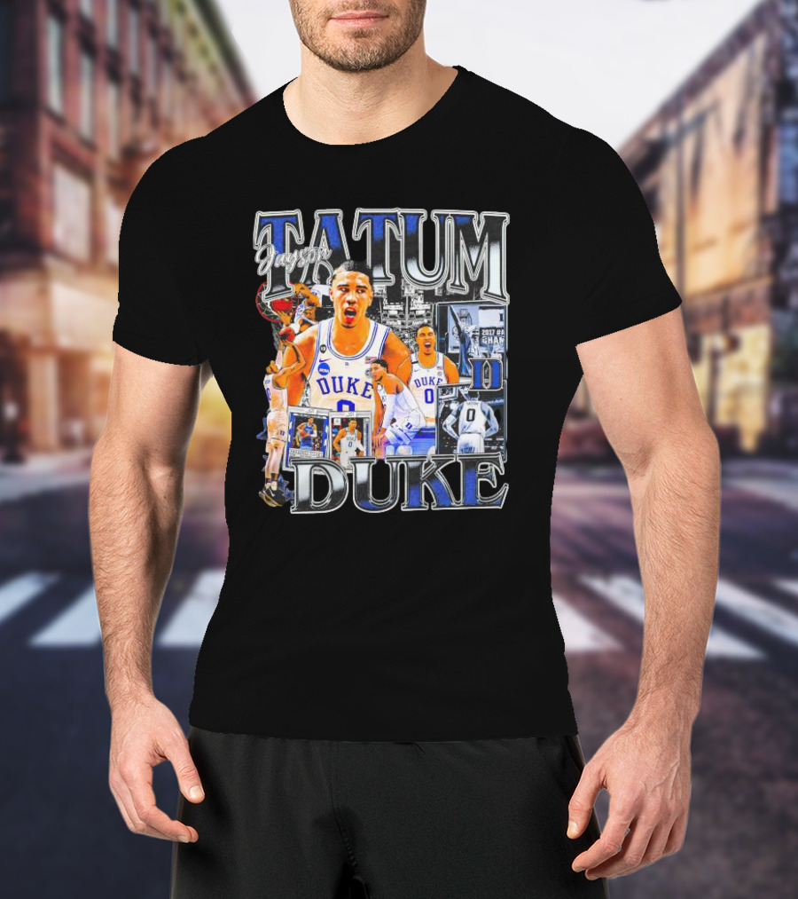 Jayson Tatum Duke Blue Devils Basketball Collage T-Shirt