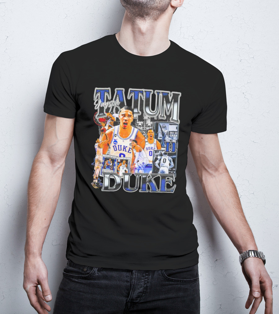 Jayson Tatum Duke Blue Devils Basketball Collage T-Shirt