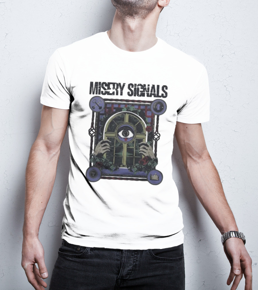 Misery Signals Echoes All-Seeing Eye Roses And Symbols T-Shirt