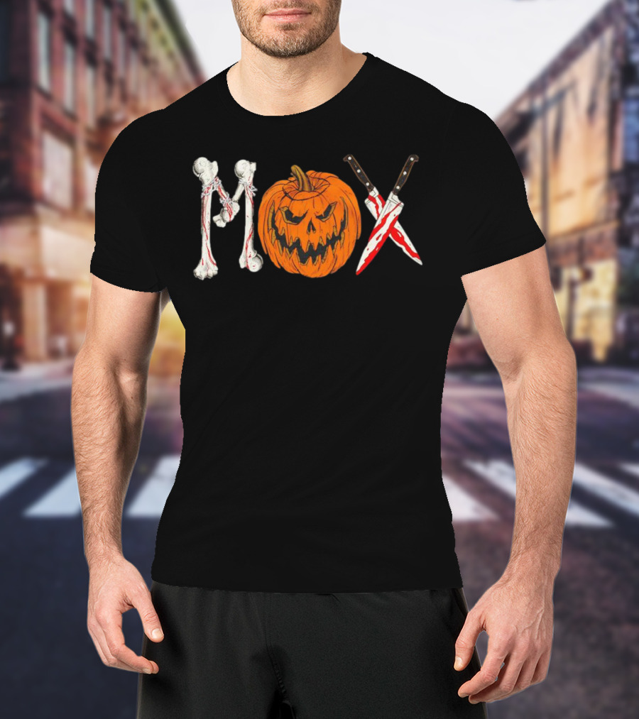 Mox Jon Moxley Halloween Bones Pumpkin Knives T-Shirt