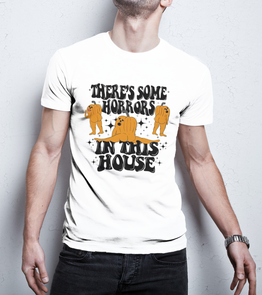 There’s Some Horrors In This House Pumpkin Characters T-Shirt