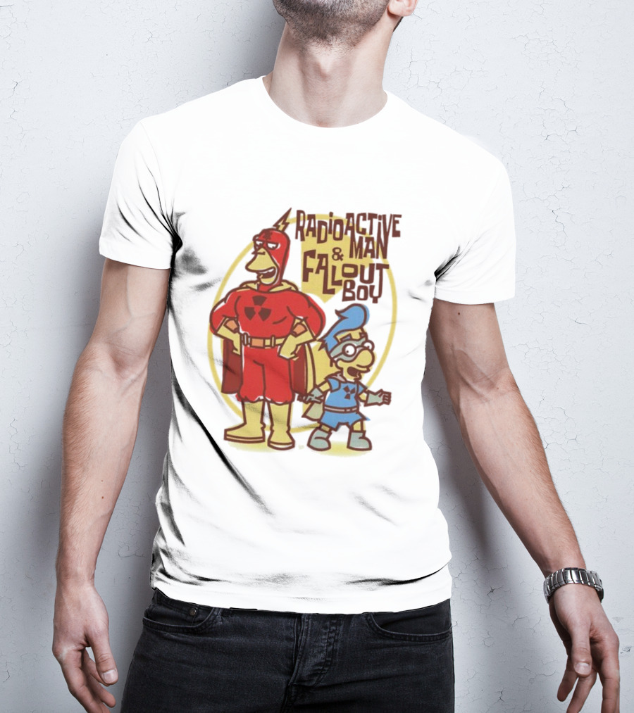 Radioactive Man And Fallout Boy Comic Duo Heroic Power T-Shirt