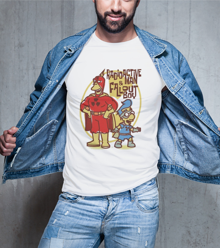 Radioactive Man And Fallout Boy Comic Duo Heroic Power T-Shirt