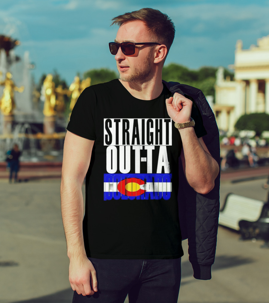 STRAIGHT OUTTA COLORADO Colorado Flag T-Shirt