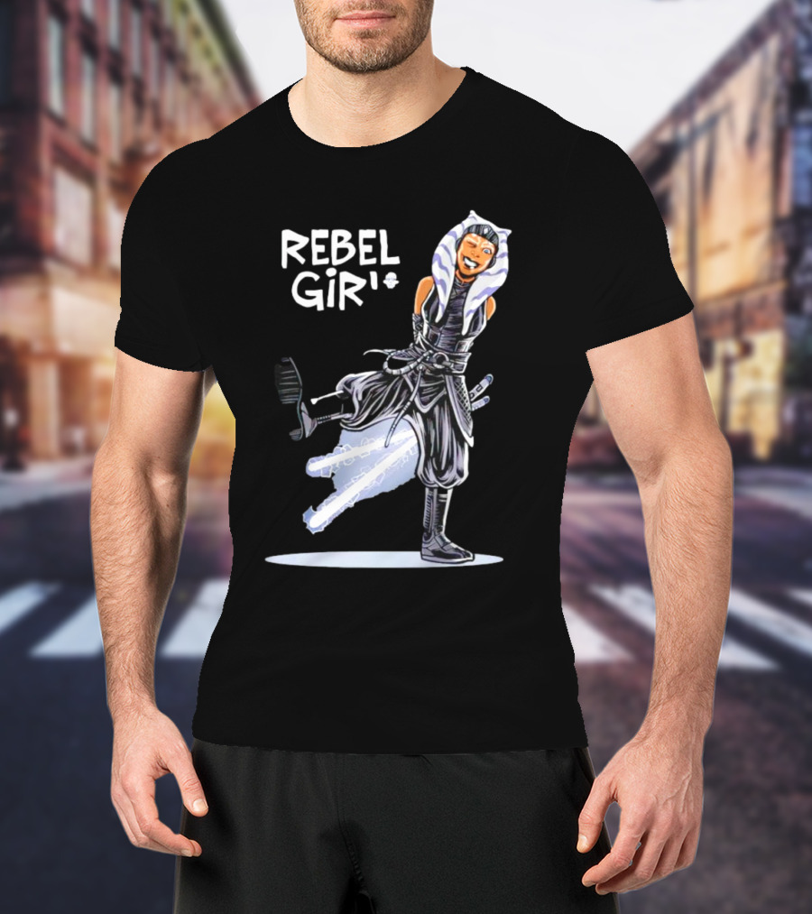 Ahsoka Tano Star Wars Rebel Girl Cartoon Jedi Warrior T-Shirt