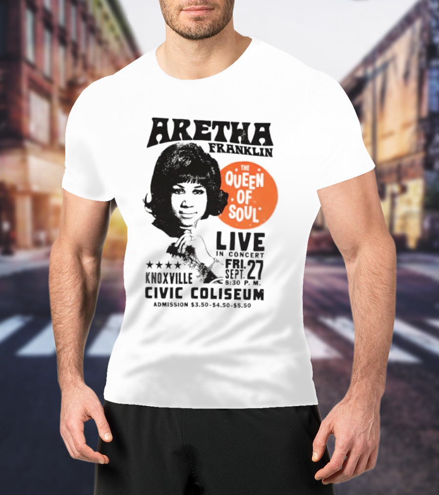 Aretha Franklin Live Concert At Knoxville Civic Coliseum The Queen Of Soul Friday Sept 27 T-Shirt