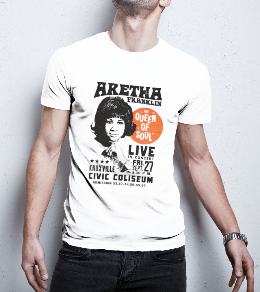 Aretha Franklin Live Concert At Knoxville Civic Coliseum The Queen Of Soul Friday Sept 27 T-Shirt
