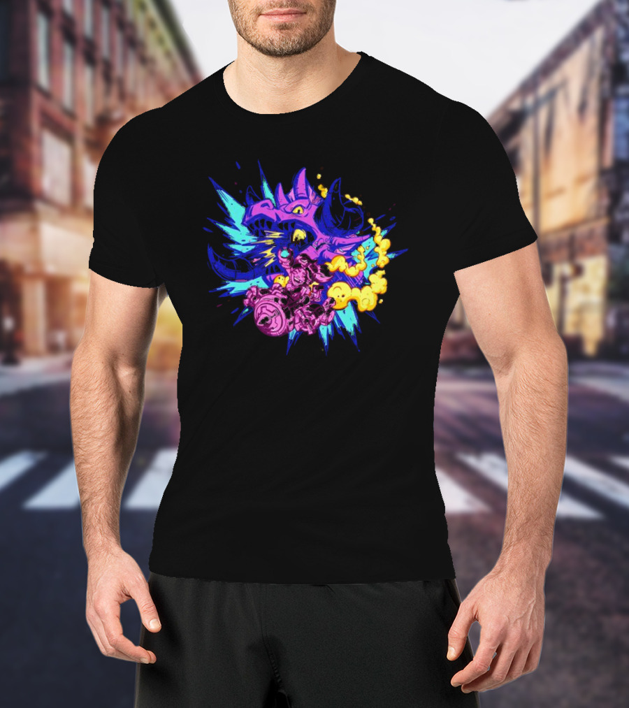 Blizzard Gear Warcraft Rumble Vibrant Dragon Mech Battle Explosion T-Shirt