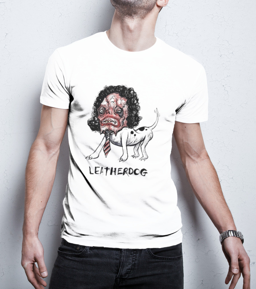 Leatherdog Creepy Curly Wig Halloween Monster T-Shirt