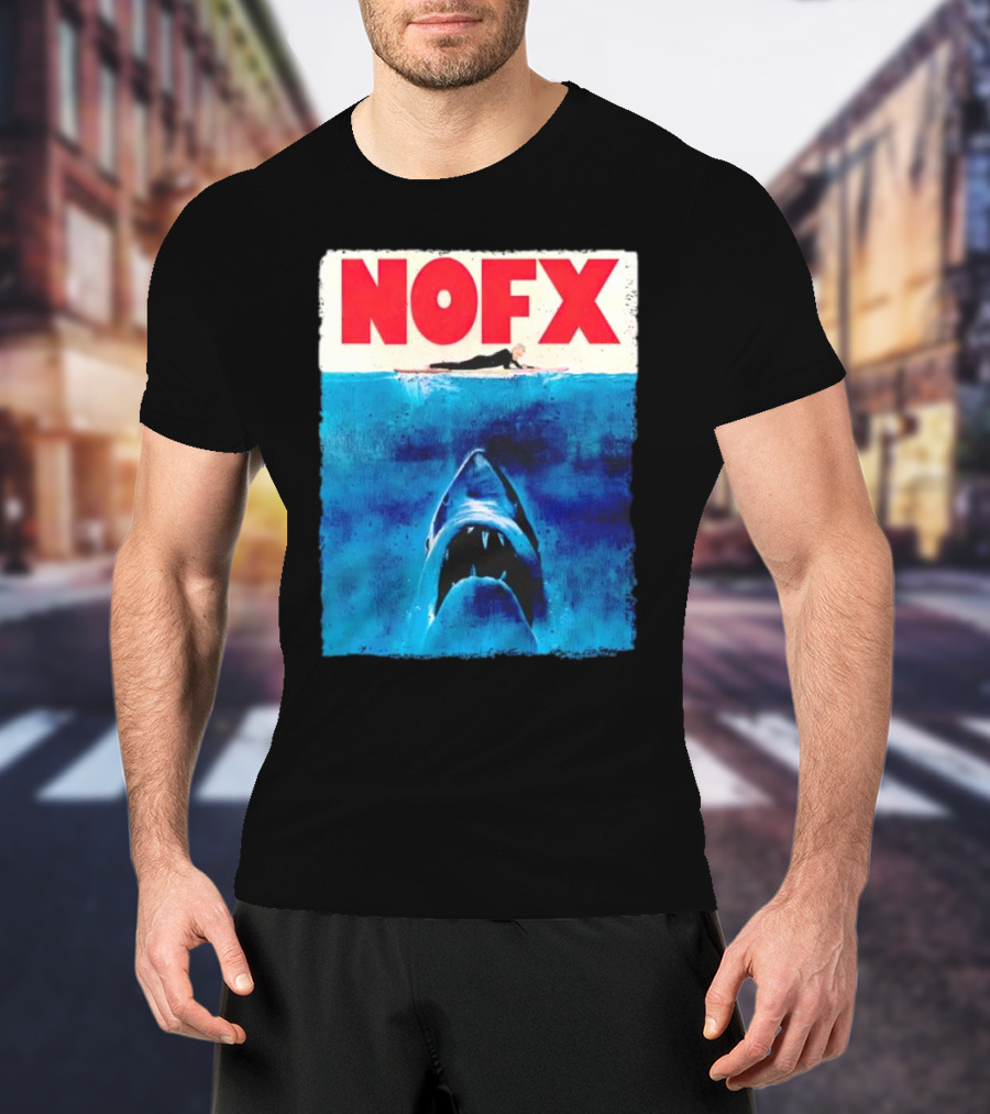 NOFX Jaws Surfer Shark T-Shirt