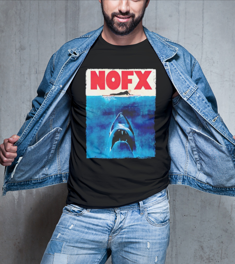 NOFX Jaws Surfer Shark T-Shirt