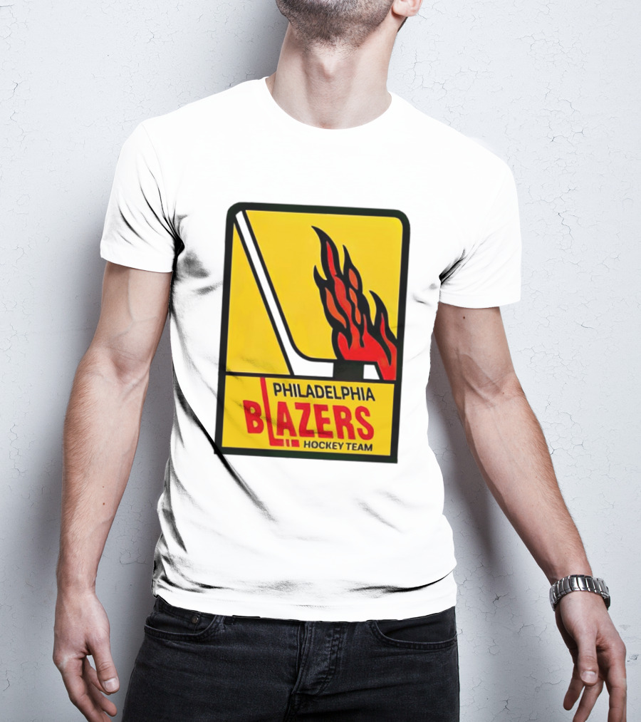 Philadelphia Blazers WHA Flames Hockey Team Vintage T-Shirt