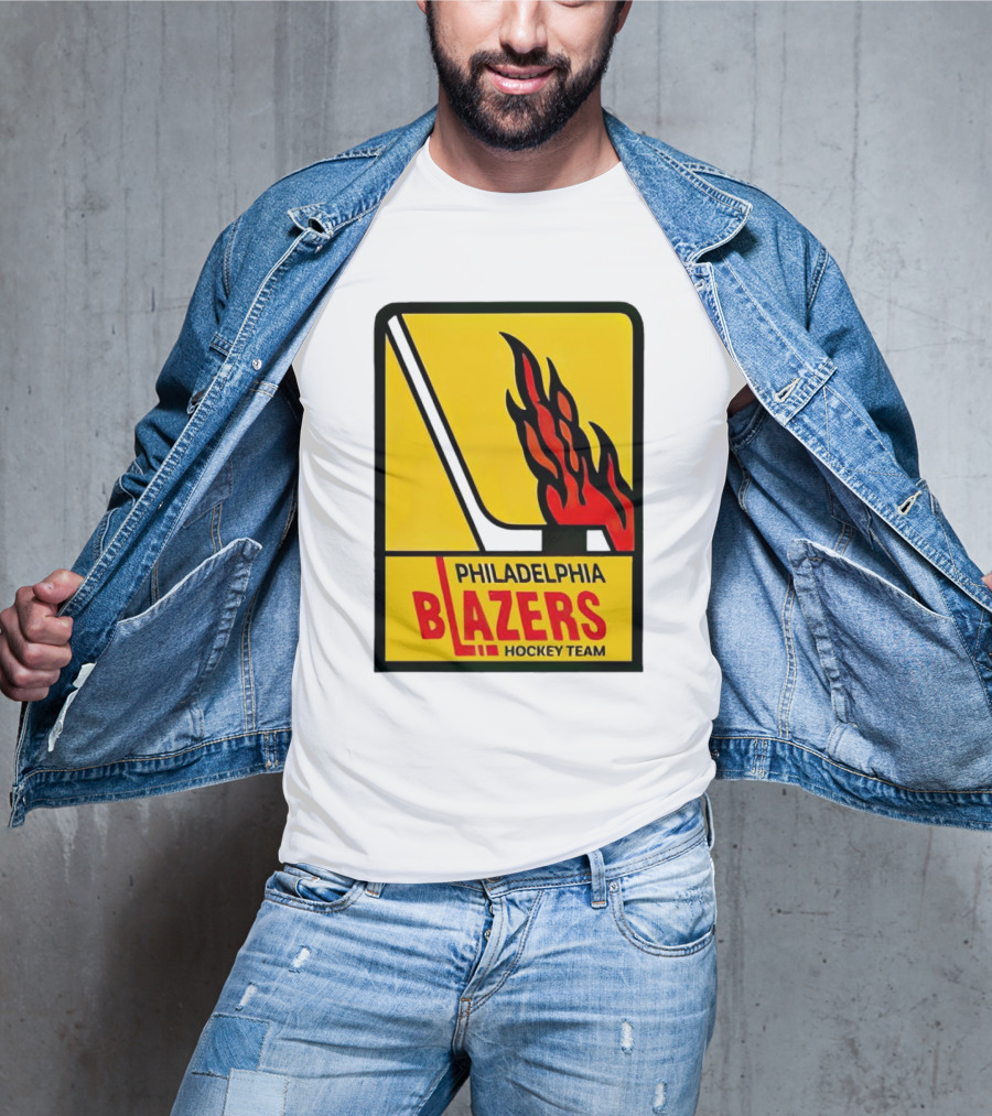 Philadelphia Blazers WHA Flames Hockey Team Vintage T-Shirt