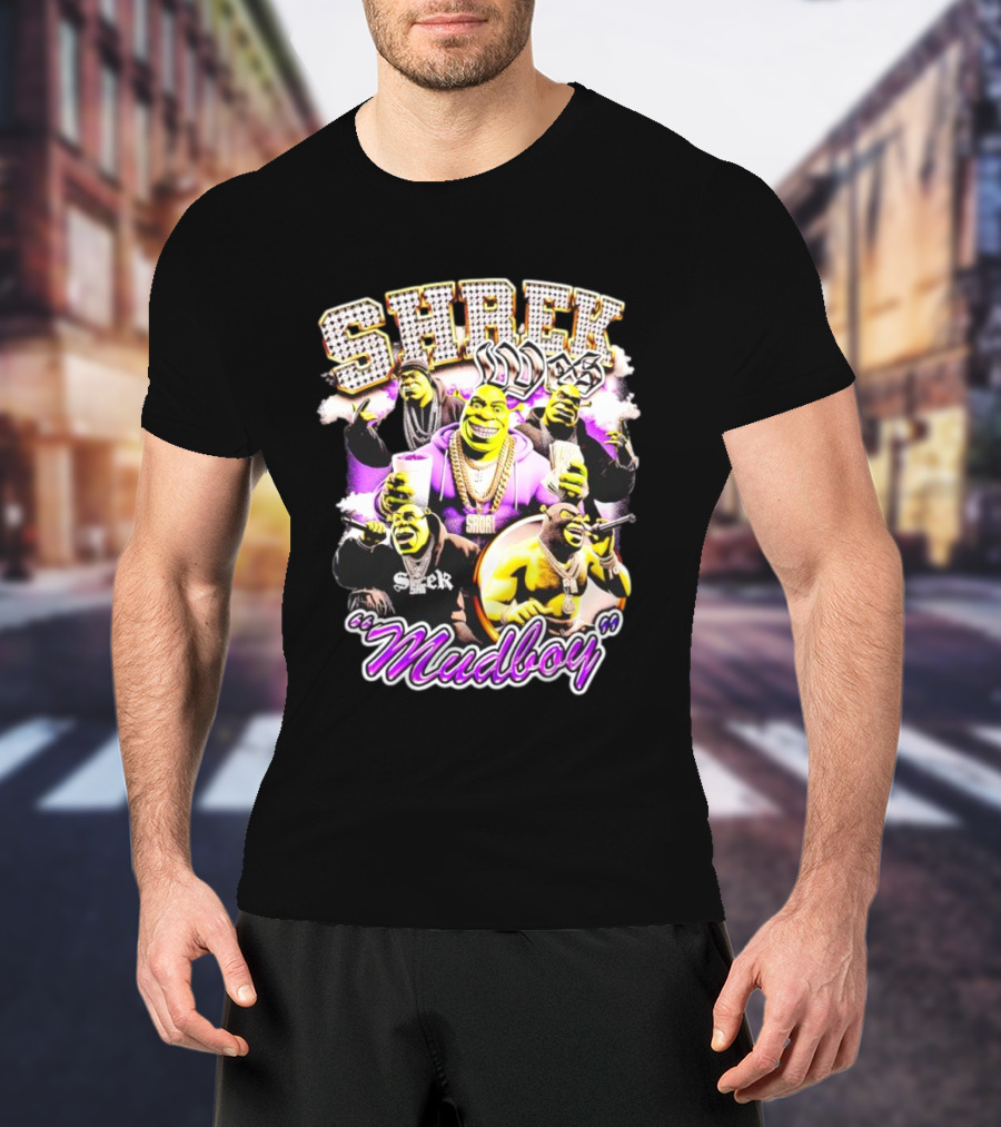 Shrek Wes Mudboy Pop Culture Mashup 90s T-Shirt