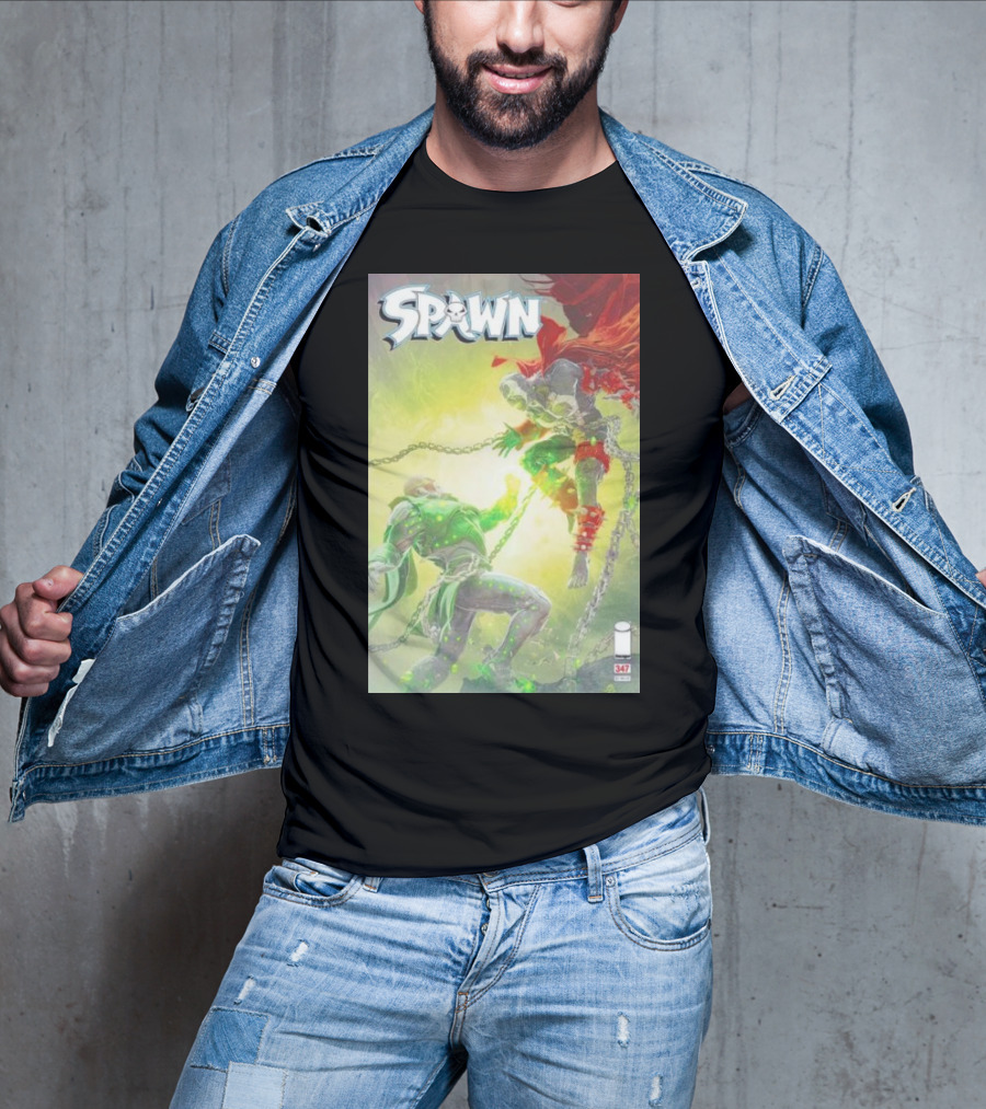 Spawn 347 Comic Cover Dark Hero Battle Chains T-Shirt